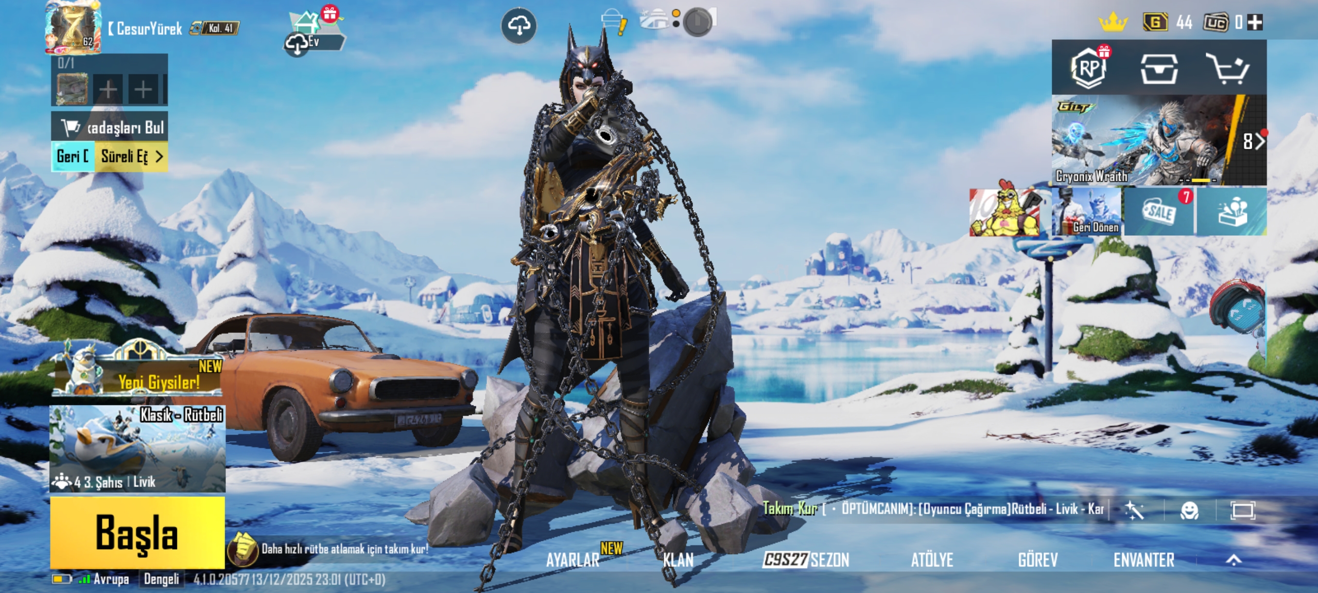 PUBG MOBİLE EFSANE HESAP